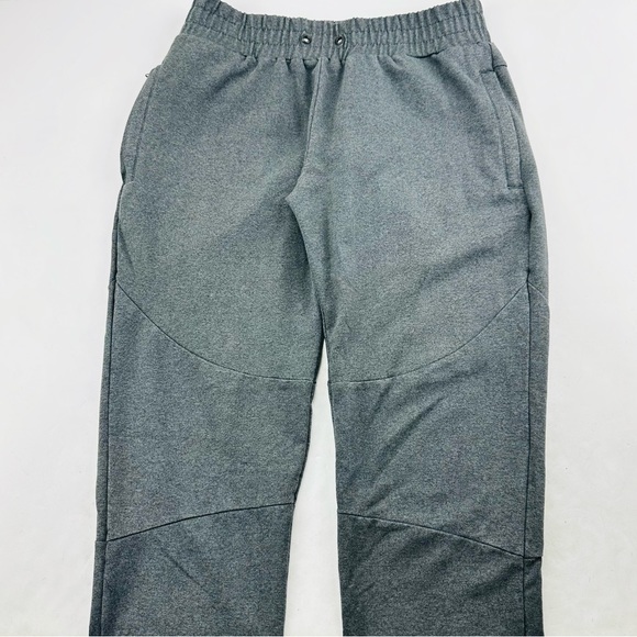 Alphalete Zipper Ankle Reflective Jogger Embroidered Back Waistband Heather Grey - Picture 12 of 13